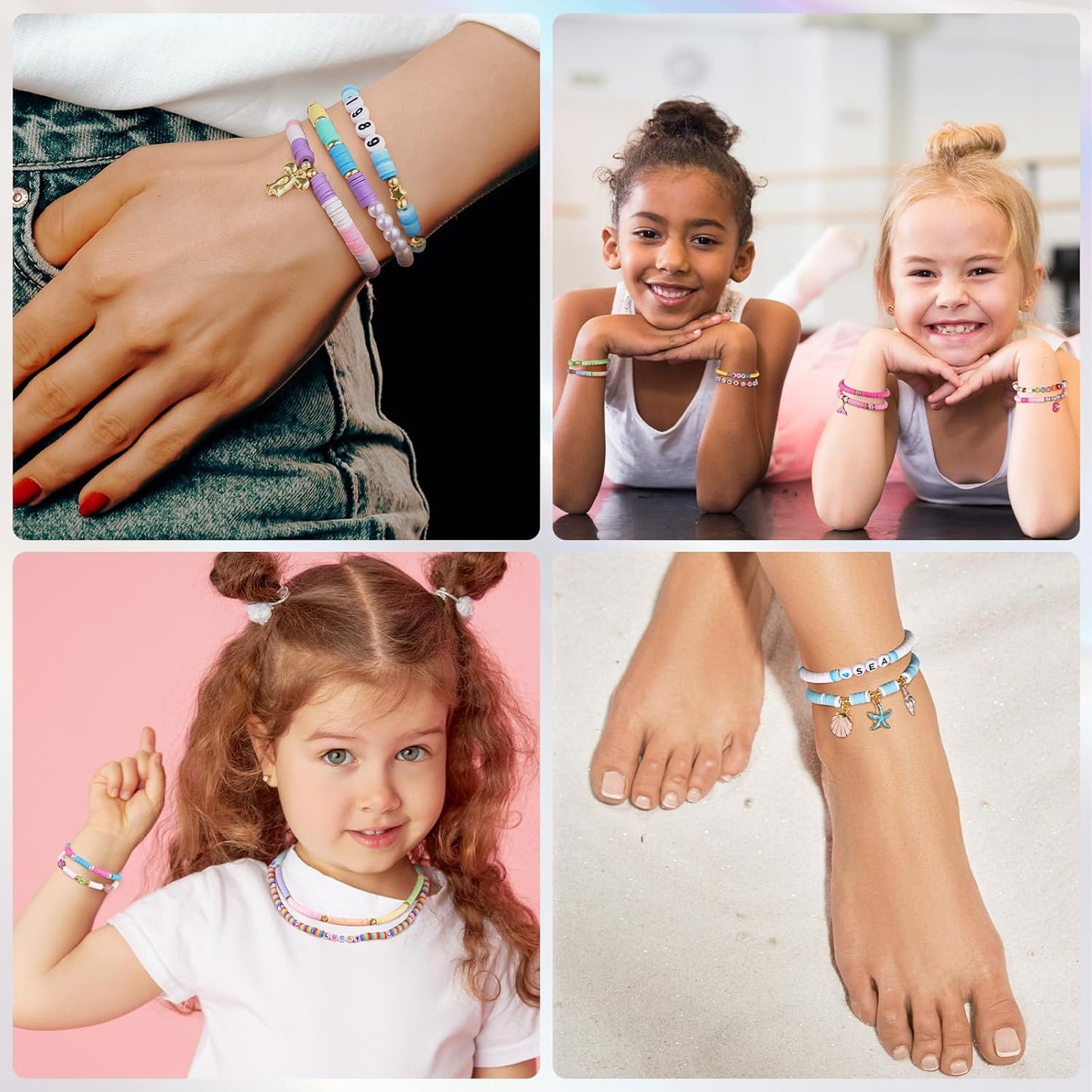 Bracelet Making Kit for Girls – 11,000pcs Clay Beads Friendship Kit with Letter Beads & Charms