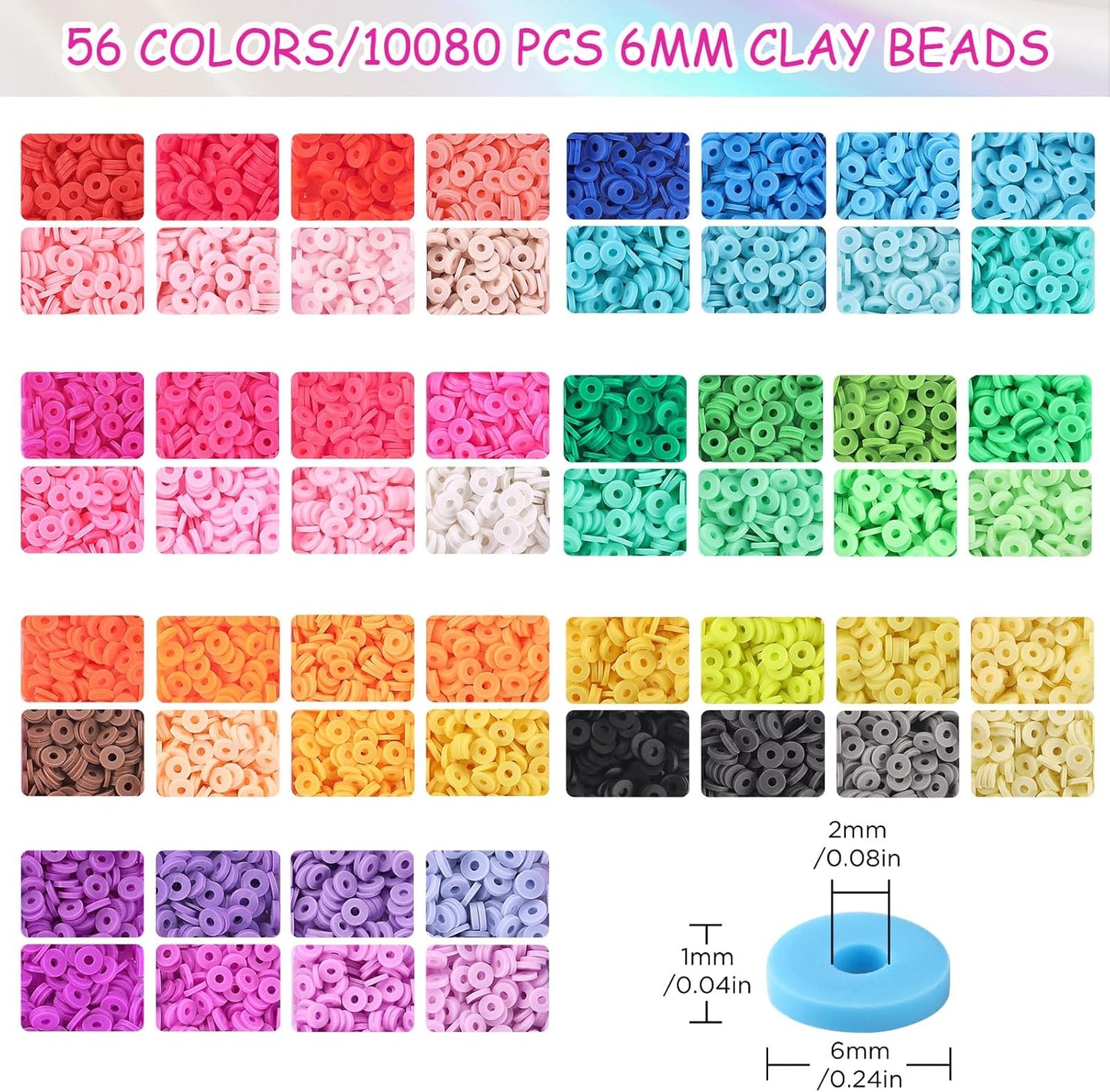 Bracelet Making Kit for Girls – 11,000pcs Clay Beads Friendship Kit with Letter Beads & Charms